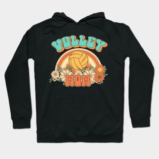 Groovy Volley mom Retro gift for funny mother Vintage floral pattern Hoodie